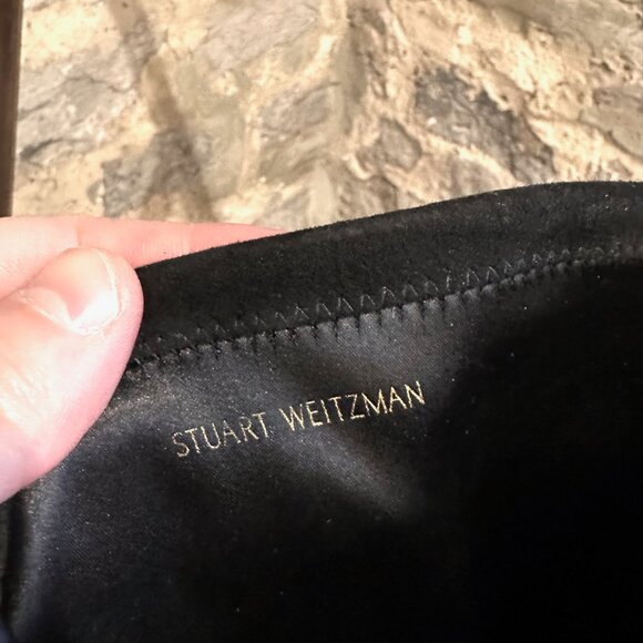 Stuart Weitzman Black Suede Highland Over The Knee Boots - Picture 12 of 12